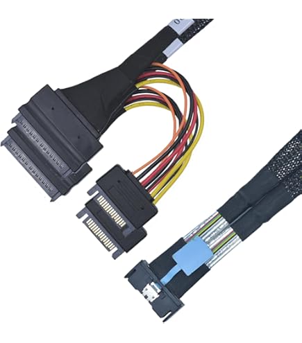 マーシャルループ Amazon.com: LetLinkSo PCIe 4.0 MCIO x8 to 2 x SFF-8639 Cable
